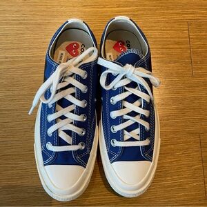 Comme Des Garçons PLAY Converse Chuck Taylor Lace Up Sneaker Blue Women Size 7